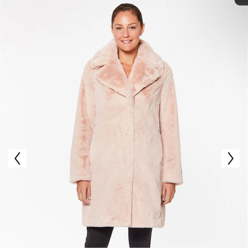Koolaburra by UGG Women Sz XL Pink Rose Faux Fur Fuzzy Jacket NWT